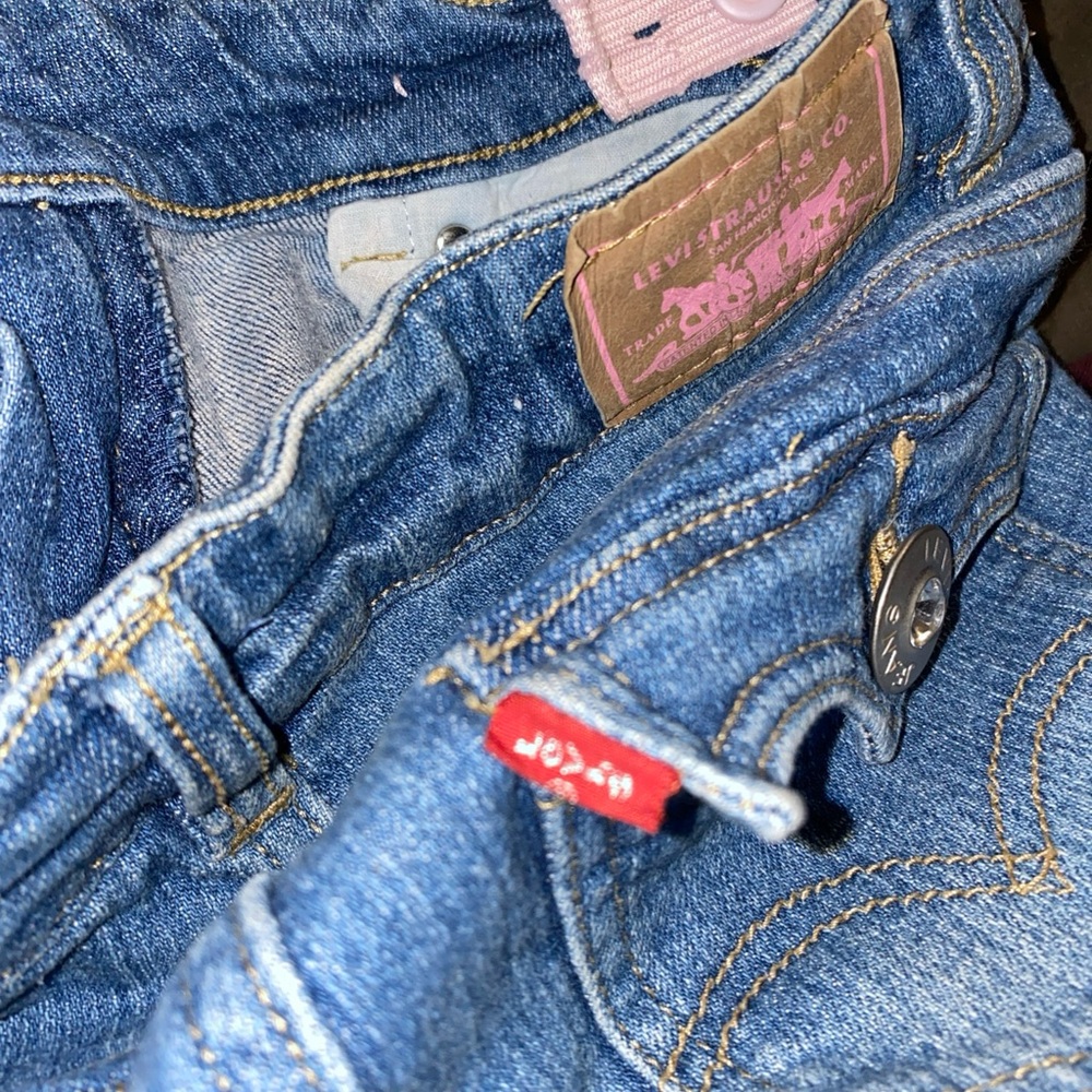 Levi's Girls' Bootcut Flare Jeans Size 14 Gems And Adjustable Rare And Very Cute